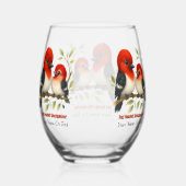 Verre À Vin Sans Pied Pic à tête rouge (Verso)