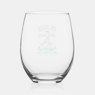 Verre À Vin Sans Pied Pilates de licorne et poussière de pixie typograph