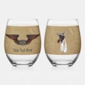 Verre À Vin Sans Pied Pilote de vol Moose Bush (Verso)