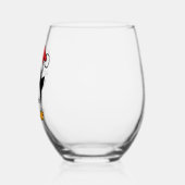 Verre À Vin Sans Pied Pingouin de Noël (Gauche)