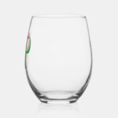 Verre À Vin Sans Pied Pink clair + Épouse verte (Gauche)