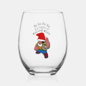 Verre À Vin Sans Pied Pirate Père Noël Vins Multiculés Noël (Recto)