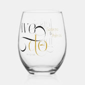Verre À Vin Sans Pied Plaisanterie de typographie Fun Faisons ça ! Répét (Verso)