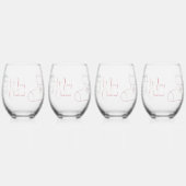Verre À Vin Sans Pied Plan de Noël (Dos)