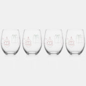 Verre À Vin Sans Pied Plan de Noël (Gauche)
