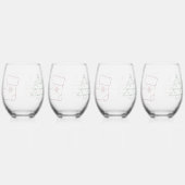 Verre À Vin Sans Pied Plan de Noël (Droite)