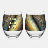 Verre À Vin Sans Pied Plans parallèles (Verso)
