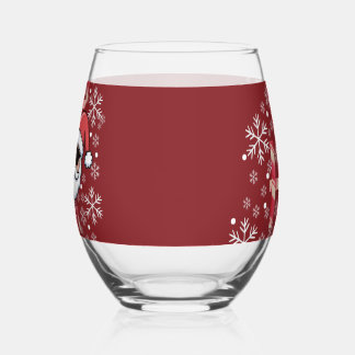 Verre À Vin Sans Pied Plateau de service de Noël Cool Retro Santa