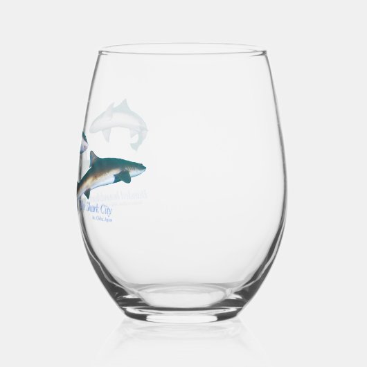 Verre À Vin Sans Pied Plongée avec Shark Drinkware Set (Gauche)