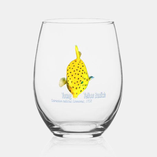 Verre À Vin Sans Pied Poisson jaune (Recto)