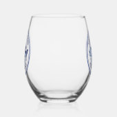 Verre À Vin Sans Pied Poisson sur mesure et boutique Pêcheur bleu (Gauche)