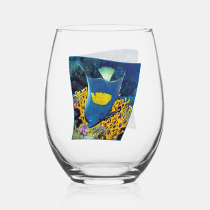 Verre À Vin Sans Pied Poissons-anges à la barrière de corail - Design ph