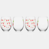 Verre À Vin Sans Pied Pommes rouges et vertes (Gauche)