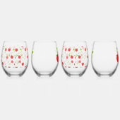 Verre À Vin Sans Pied Pommes rouges et vertes (Droite)