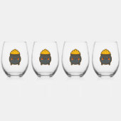 Verre À Vin Sans Pied Pot d'or Kawaii (Recto)