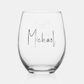 Verre À Vin Sans Pied Première Fête des pères | Nouveau nom papa (Verso)