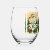 Verre À Vin Sans Pied premium happy new year 2026 (Droite)