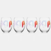 Verre À Vin Sans Pied Pride Lion arc-en-ciel (Recto)