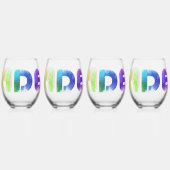 Verre À Vin Sans Pied Pride Lion arc-en-ciel (Dos)