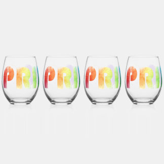 Verre À Vin Sans Pied Pride Lion arc-en-ciel
