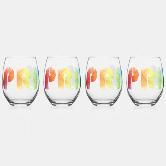 Verre À Vin Sans Pied Pride Lion arc-en-ciel (Gauche)