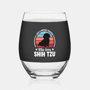Verre À Vin Sans Pied Professeur de physique amateur de chien Shih Tzu