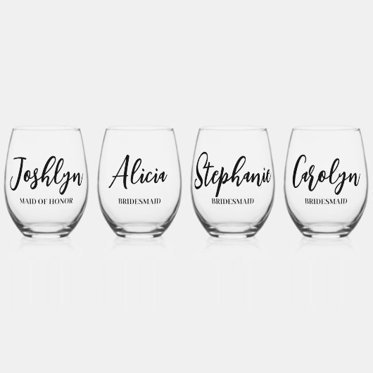 Verre À Vin Sans Pied Proposition de la domestique Script moderne Simple (Recto)