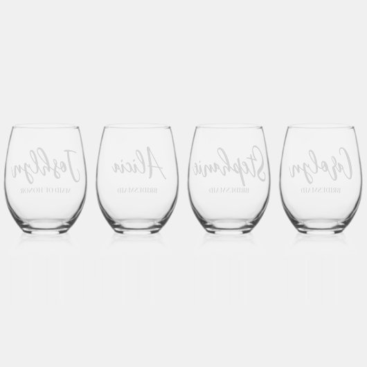 Verre À Vin Sans Pied Proposition de la domestique Script moderne Simple (Dos)