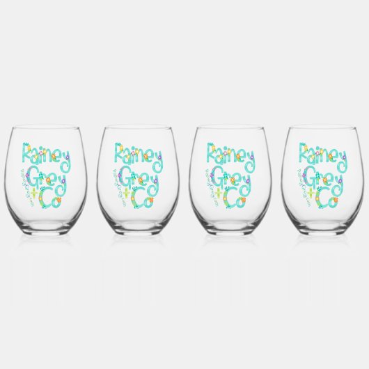 Verre À Vin Sans Pied RAINEY GRAY + CO [logo 6] (Recto)