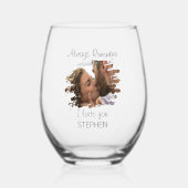Verre À Vin Sans Pied Rappelez-vous toujours que je vous aime bière (Recto)