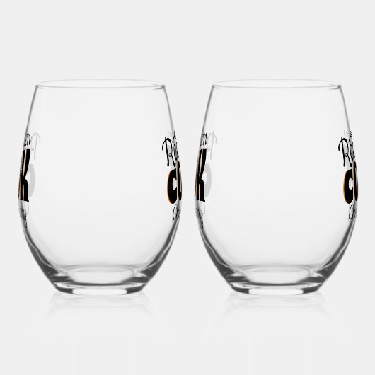 Verre À Vin Sans Pied Real Men Cook Noir (Droite)