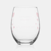 Verre À Vin Sans Pied Red Hearts Design Valentines Day Mariage (Verso)