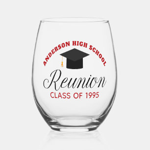 Verre À Vin Sans Pied Red High School Reunion Party