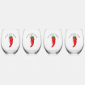 Verre À Vin Sans Pied Red Hot Pepper Diva (Recto)