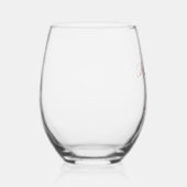 Verre À Vin Sans Pied Red Mr et Mrs Elegant Script Typographie (Droite)
