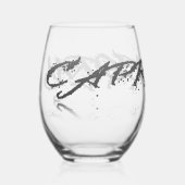 Verre À Vin Sans Pied Reflet du Capricorne (Recto)