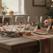 Verre À Vin Sans Pied Remerciements Heureux Béni Western Friendsgiving