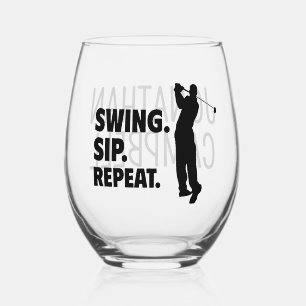 Verre À Vin Sans Pied Répéter la selle de golf personnalisée