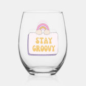 Verre À Vin Sans Pied Restez Groovy (Verso)