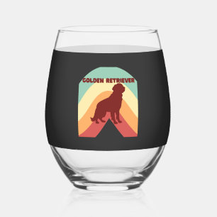 Verre À Vin Sans Pied Retriever doré