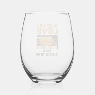 Verre À Vin Sans Pied Retriever doré Tout ce dont vous avez besoin est d