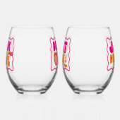 Verre À Vin Sans Pied Retro Amoureuse Ivre Enterrement de Vie de Jeune F (Gauche)