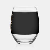 Verre À Vin Sans Pied Retro Checkered Halloween Raccoon (Gauche)