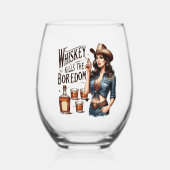 Verre À Vin Sans Pied Retro Cowgirl Drinkware Set - Whiskey tue Bo (Recto)