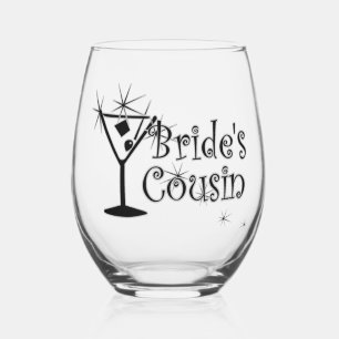 Verre À Vin Sans Pied Retro Martini - Cousine de la mariée