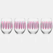 Verre À Vin Sans Pied Rétro rose minimal inspiré (Droite)