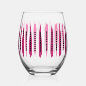 Verre À Vin Sans Pied Rétro rose minimal inspiré (Gauche)