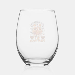 Verre À Vin Sans Pied Rien ne me fait peur Dinde Maman Halloween Infirmi