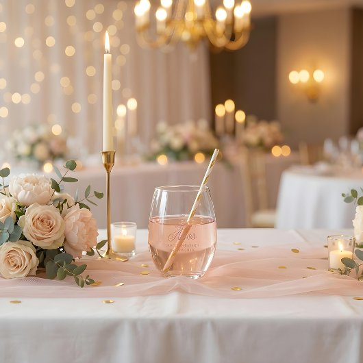 Verre À Vin Sans Pied Romantic Exquisite Mis XV Spanish Script Crown