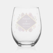 Verre À Vin Sans Pied Romantique Automne Dahlia Mariage (Verso)